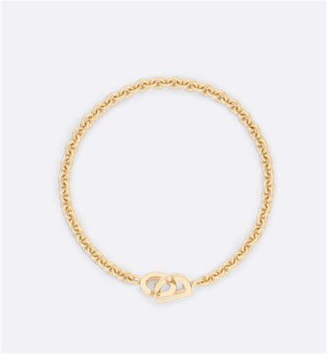 dior necklace gold cd|CD Lock Necklace Gold.